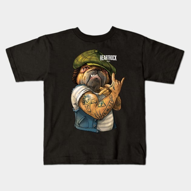 HEARTROCK Bulldog Kids T-Shirt by HEARTROCK